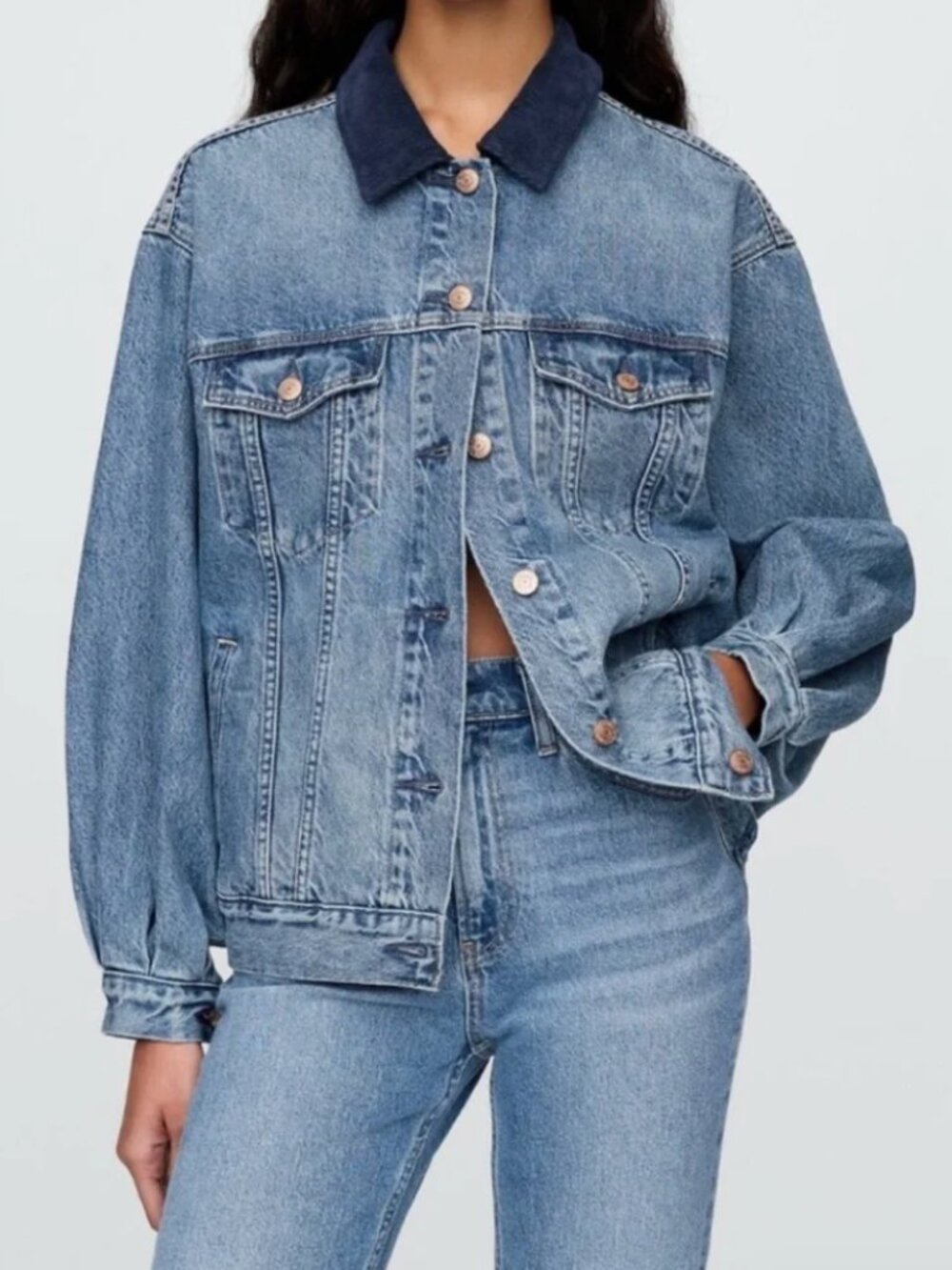 Gap × DÔEN Oversized Icon Denim Jacket - Picture 1 of 3